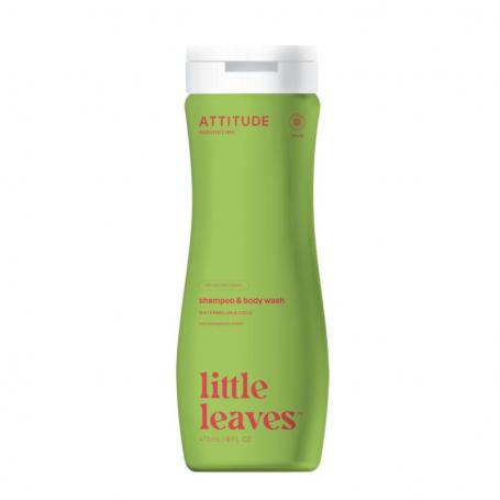 Shampoo 2 in 1 little leaves meloen van Attitude