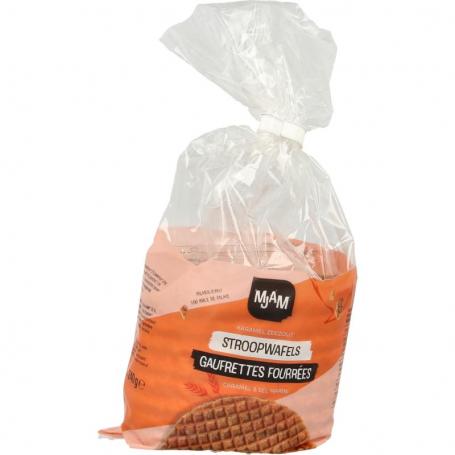 Stroopwafel karamel zeezout bio van Mjam