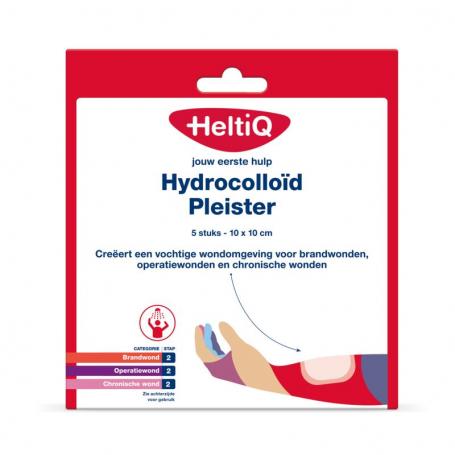 Hydrocolloid pleisters 10 x 10cm van Heltiq