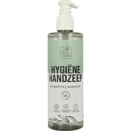 Handzeep vloeibaar eucalyptus & basilicum met pomp van The Green Lab Co