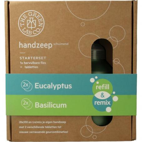 Handzeep premium starterset eucalyptus & basilicum van The Green Lab Co