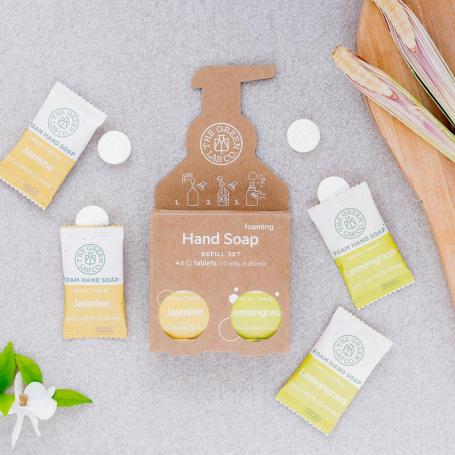 Handzeep navulset citroengras & jasmijn van The Green Lab Co