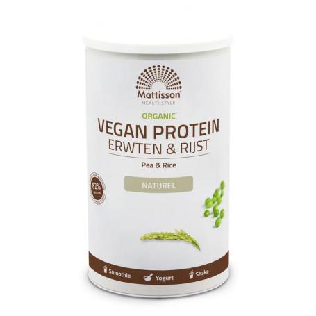 Vegan protein erwten & rijst naturel bio van Mattisson