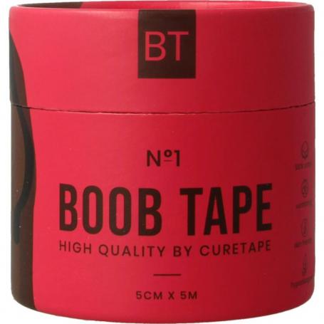 Boobtape no 1 incl. nipple covers - 5cm x 5m blac van Cure Tape