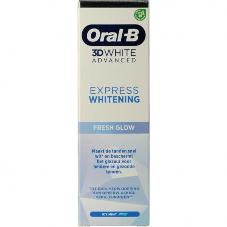 Tandpasta 3D white advanced expres fresh whitening van Oral B