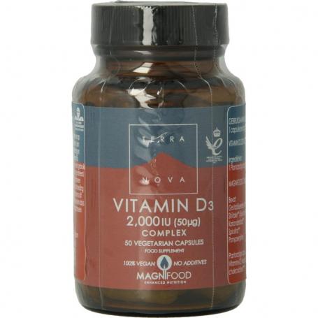 Terranova Vitamine D3 2000IU complex (50 capsules) van Terranova