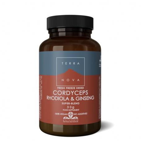 Terranova Cordyceps rhodiola & ginseng poeder (30 gram) van Terranova