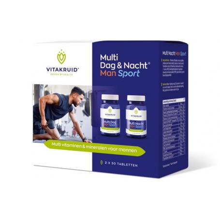 Vitakruid Multi dag & nacht man sport 2 x 30 tabletten van Vitakruid
