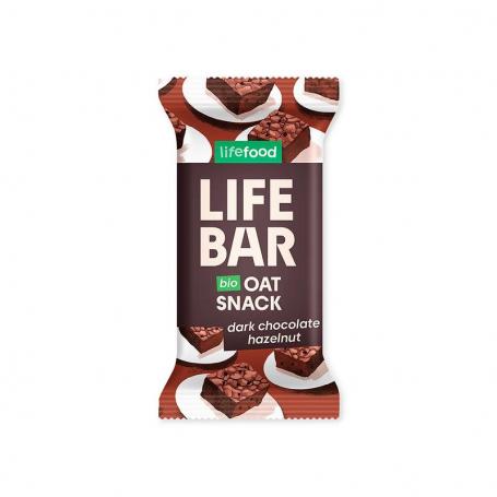 Lifebar oatsnack pure chocolade hazelnoot bio van Lifefood