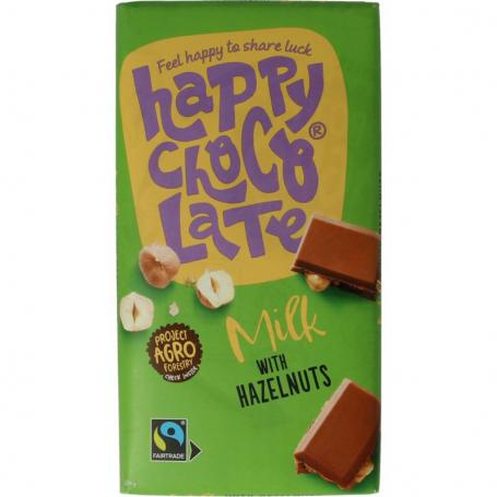 Milk hazelnut bio van Happy Chocolate