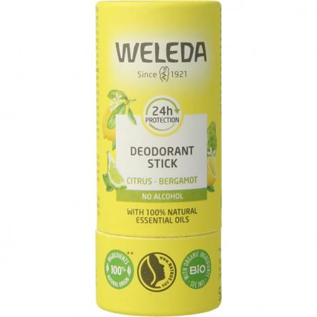 Deodorant stick citrus + bergamot 24U van Weleda