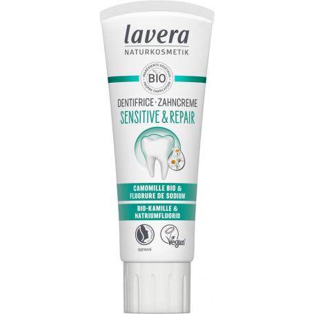 Tandpasta sensitive & repair bio van Lavera