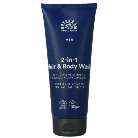 Men haar en body wash van Urtekram