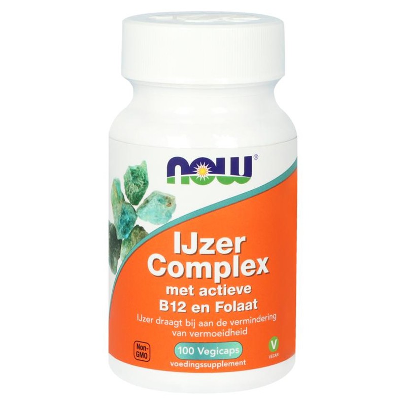 NOW IJzer Complex met actieve B12 en folaat (100 vegicaps ...