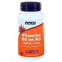 NOW Vitamine D3 & Vitamine K2 (120 vegicaps) van NOW