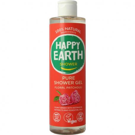 Pure showergel floral patchouli van Happy Earth