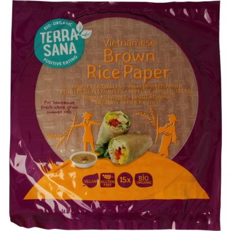 Vietnamese bruine rijstvellen bio van Terrasana