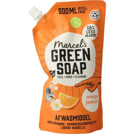 Afwasmiddel sinaasappel & jasmijn navulling van Marcel's GR Soap