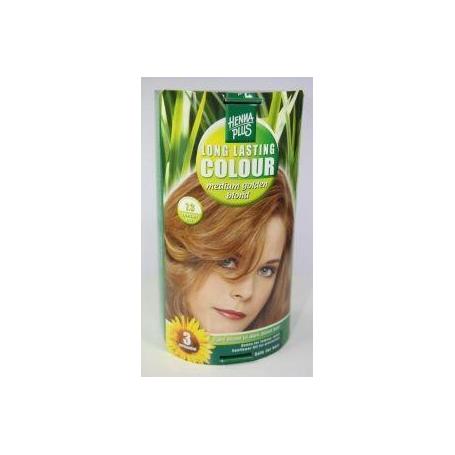 Long lasting colour 7.3 medium golden blond van Henna Plus