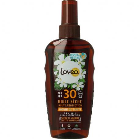 Dry oil high protect tahiti monoi SPF30 van Lovea