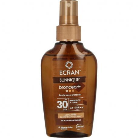 Sunnique aceite broncea+ SPF30 van Ecran