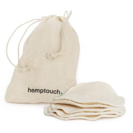 Reusable cotton pads + laudry bag van Hemptouch