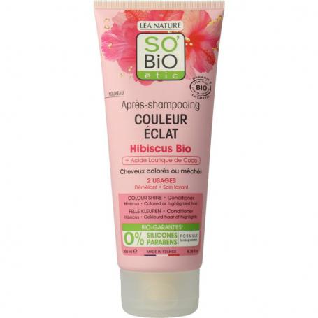 Conditioner colour & shine hibiscus van So Bio Etic