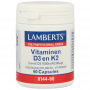 Lamberts Vitamine D3 1000IE en K2 90mcg (60 capsules) van Lamberts