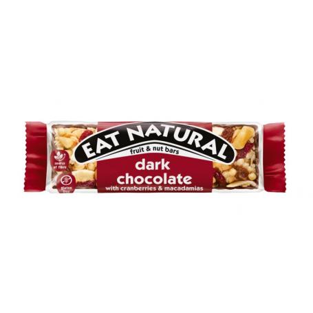 Pure chocolade met cranberries & macadamia van Eat Natural