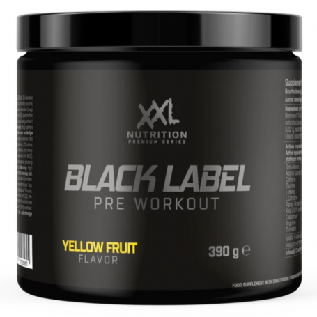 Xxl Nutrition Black Label Pre Workout Yellow Fruit van Xxl Nutrition