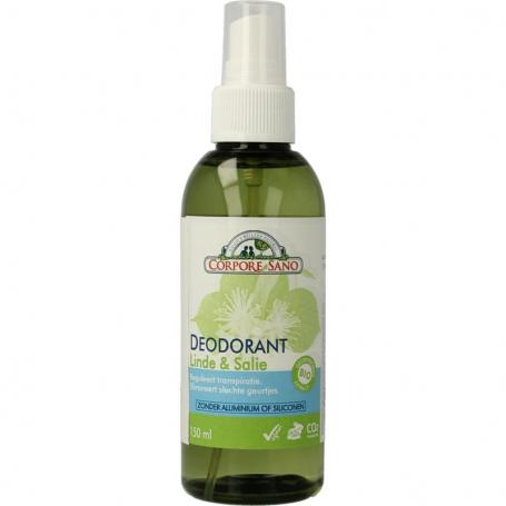 Deodorant spray salie en linde van Corpore Sano