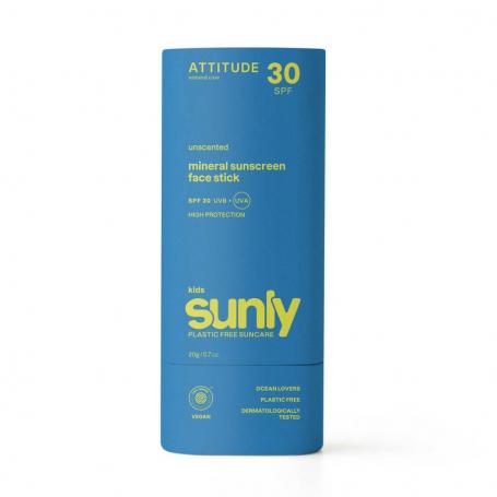 Sunly gezichtszonnebrandstick kids SPF30 van Attitude