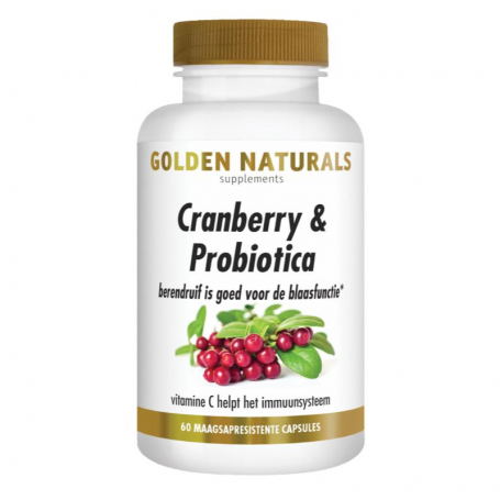 Golden Naturals Cranberry & probiotica (60 capsules) van Golden Naturals