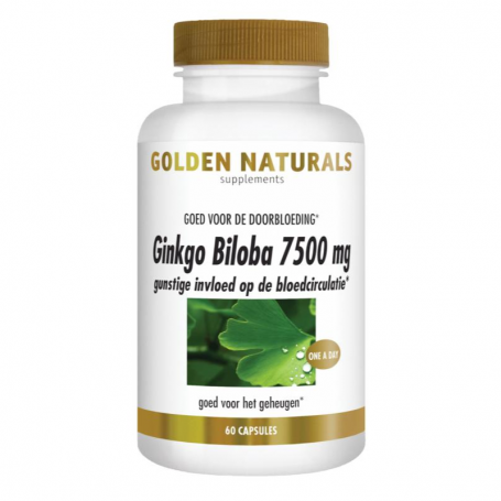 Golden Naturals Ginkgo biloba 7500mg (60 capsules) van Golden Naturals