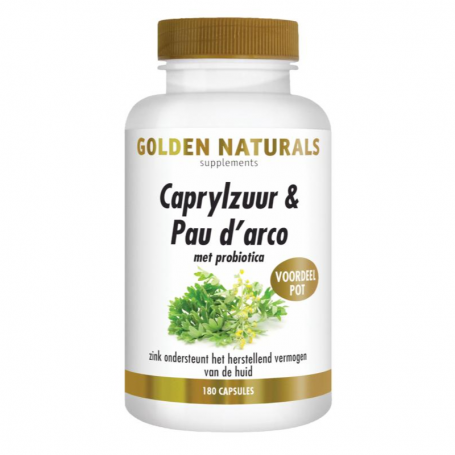 Golden Naturals Caprylzuur & pau d'arco (180 capsules) van Golden Naturals