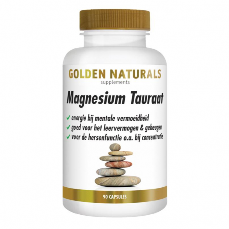 Golden Naturals Magnesium tauraat (90 capsules) van Golden Naturals