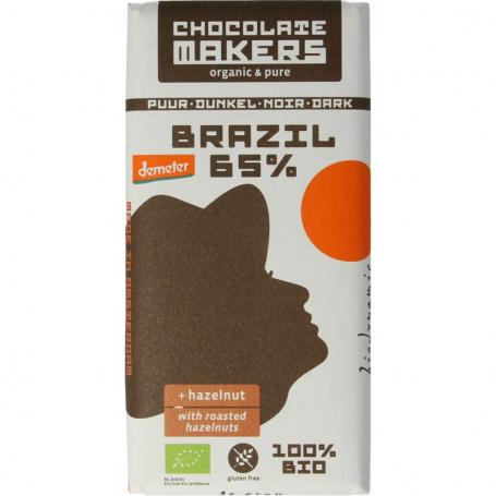 Brazil hazelnoot 65% puur demeter bio van Chocolatemakers