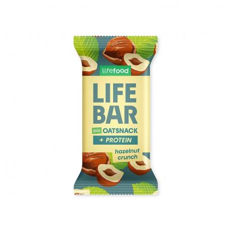 Lifebar oatsnack proteine hazelnoot crunch bio van Lifefood
