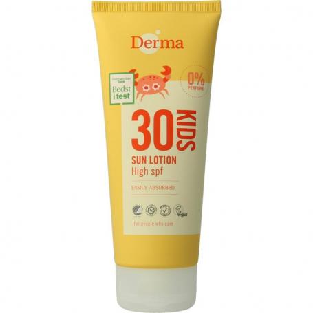 Kids sun lotion SPF30 van Derma