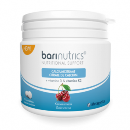Barinutrics Calciumcitraat K2 kers (90 kauwtabletten) van Barinutrics