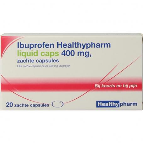 Ibuprofen 400mg liquid caps van Healthypharm