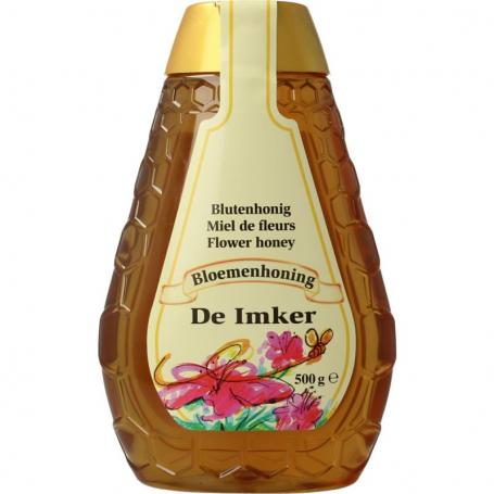 Bloemenhoning knijpfles van De Imker