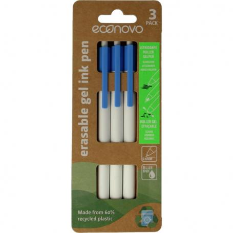 Gelpennen uitwisbaar blauw van Econovo