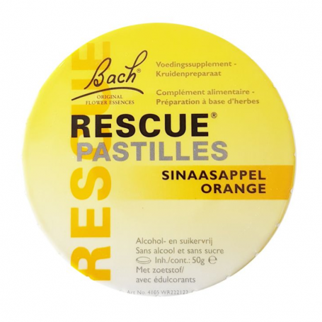 Bach Rescue pastilles sinaasappel (50 gram) van Bach Rescue
